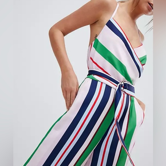 Ted Baker Canbala Bay Honour Jumpsuit Stripe Wide Leg. Size 1 - Picture 2 of 14